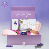 Elegant gift basket for women featuring self-care items, perfect gifts for her for any occasion.