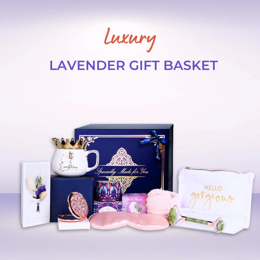 Luxury Lavender Gift Basket for Women - Neat Boss Gifts