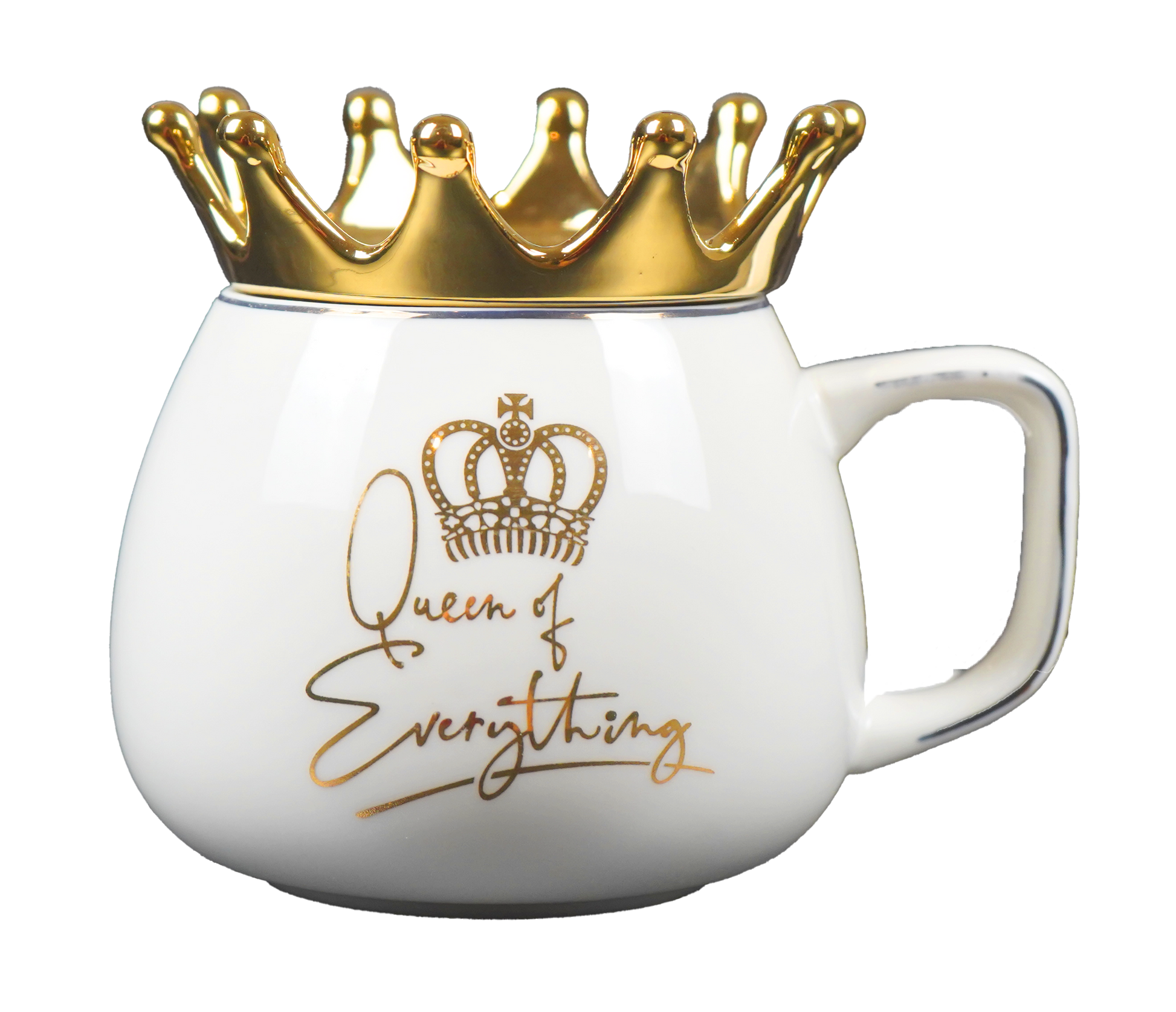 Ceramic Coffee Mug with Crown Lid - Neat Boss Gifts