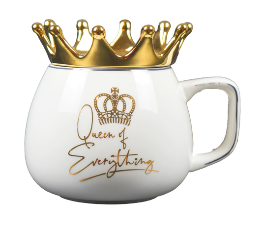 Ceramic Coffee Mug with Crown Lid - Neat Boss Gifts