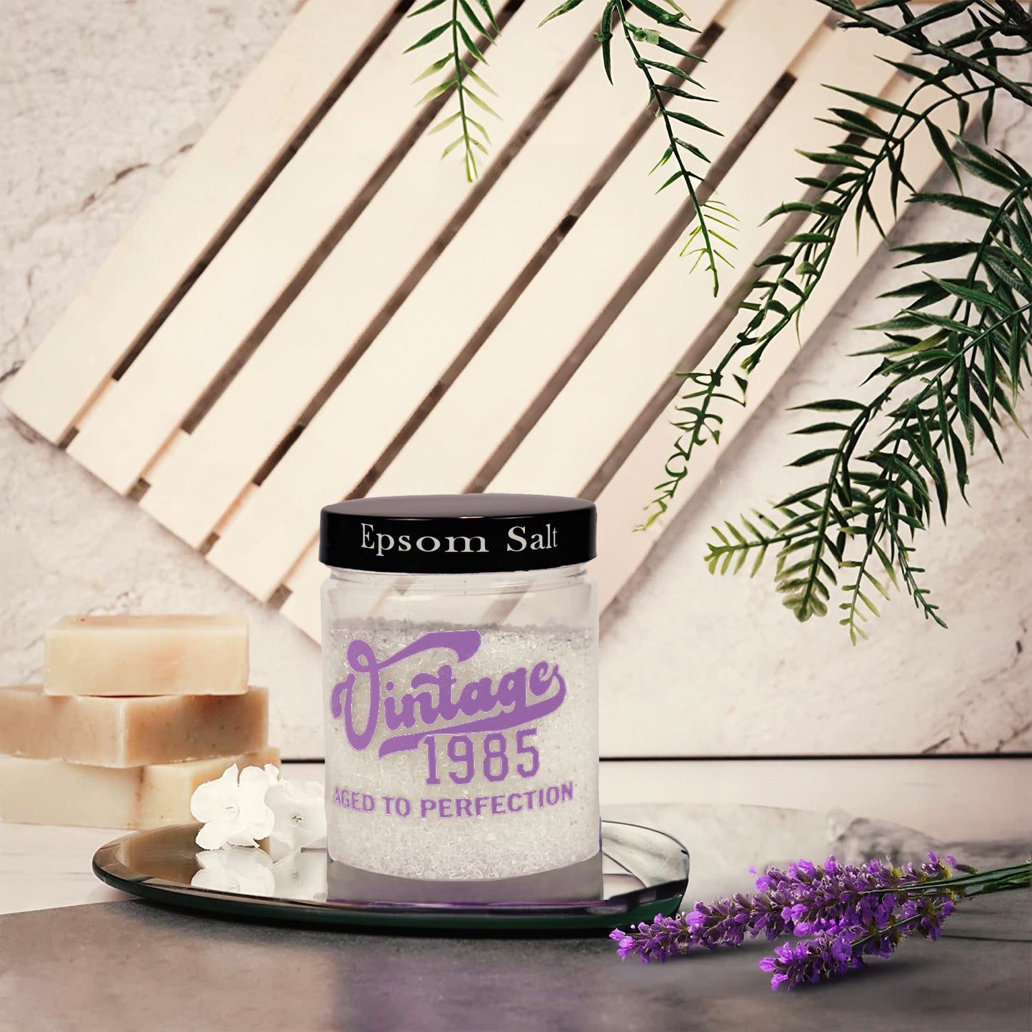 Elegant 40th Birthday Gift for Women, 9-Piece Lavender Spa Gift Set for Women Born in 1985