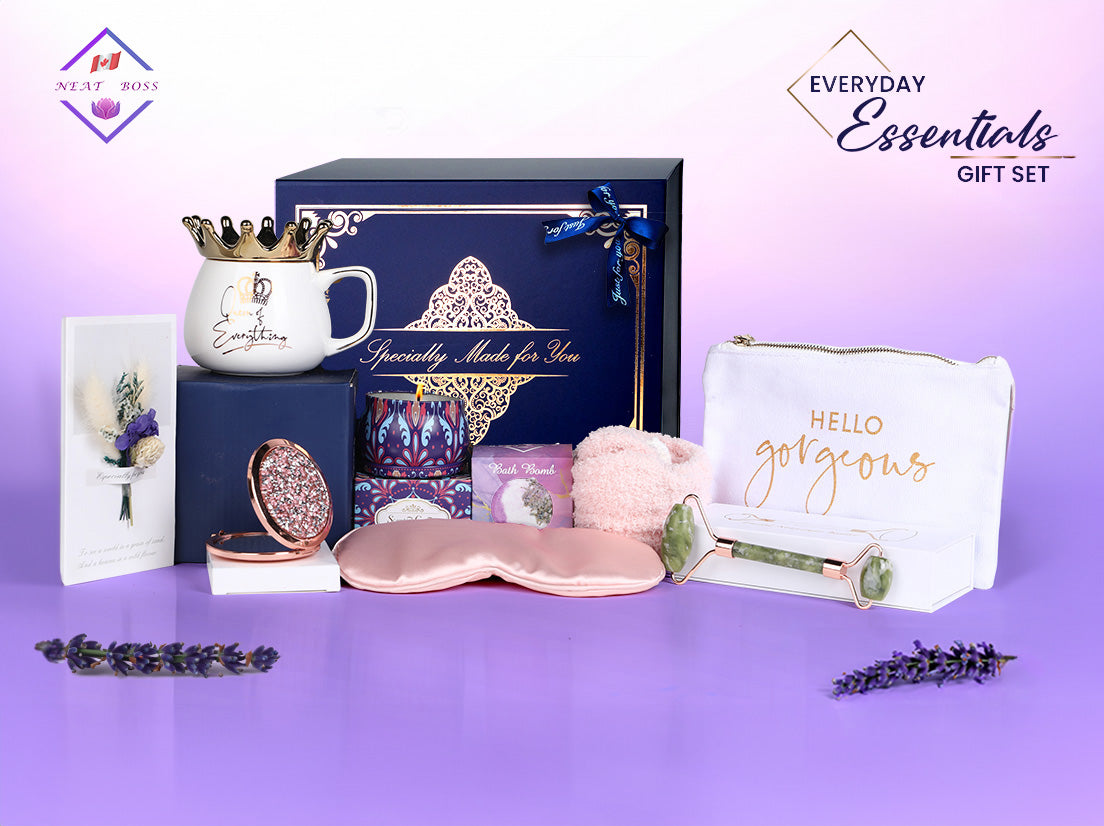 Luxury Lavender Gift Basket for Women – 10-Piece Self-Care Gift Set for Birthday, Mother’s Day, Christmas, or Any Other Occasions