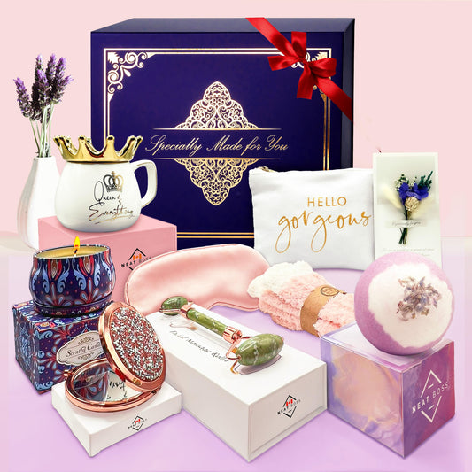 Luxury Lavender Gift Basket for Women – 10-Piece Self-Care Gift Set for Birthday, Mother’s Day, Christmas, or Any Other Occasions